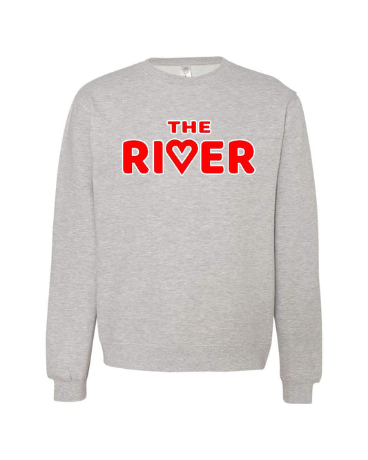 River Love Crew- Sport Gray & Red
