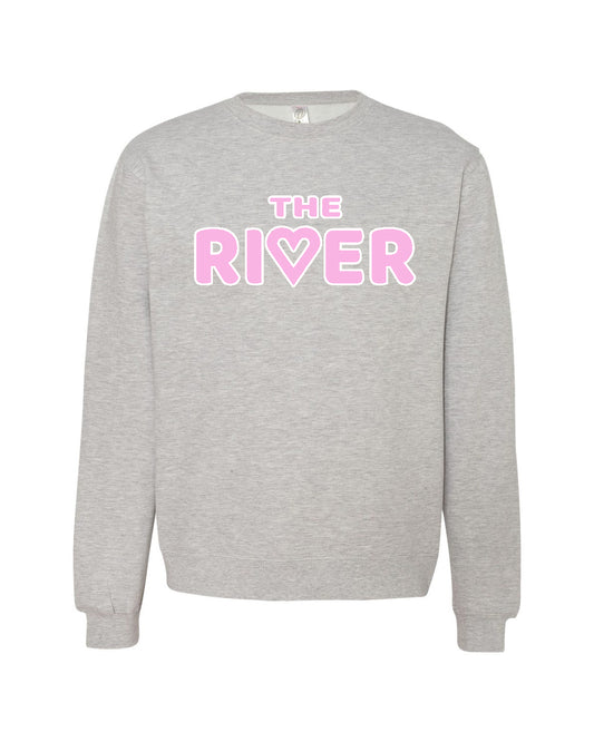 River Love Crew- Sport Gray & Pink